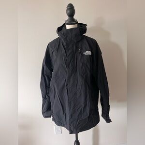 Men’s North Face Black Raincoat Waterproof High Collar